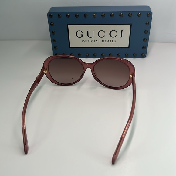 New Authentic Gucci GG0793SK 003 IN PINK-BROWN SUNGLASSES - Picture 9 of 15